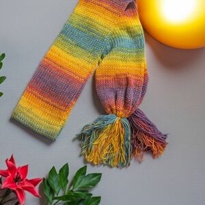 Vibrant Multicolor Knit Scarf